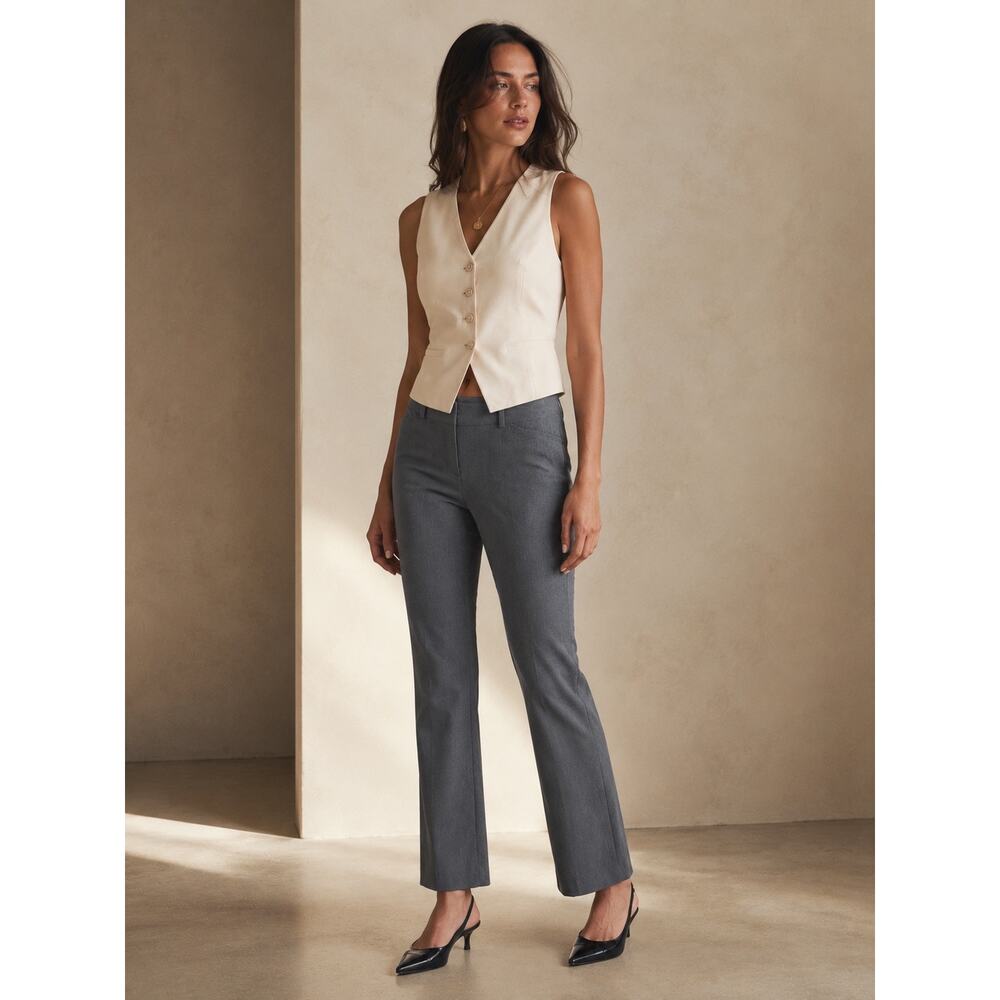 WORTHINGTON PETITES Womens Modern Fit Women’s Straight Leg Trouser Pants Size 2P